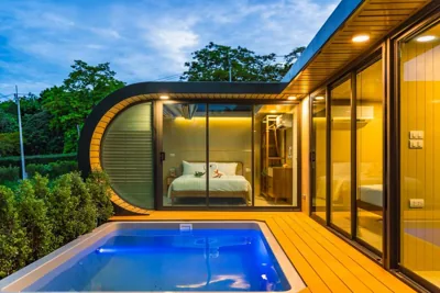 Modulaire cabin met 2 slaapkamers en privézwembad — AKRA Collection Layan - Hideaway Villas